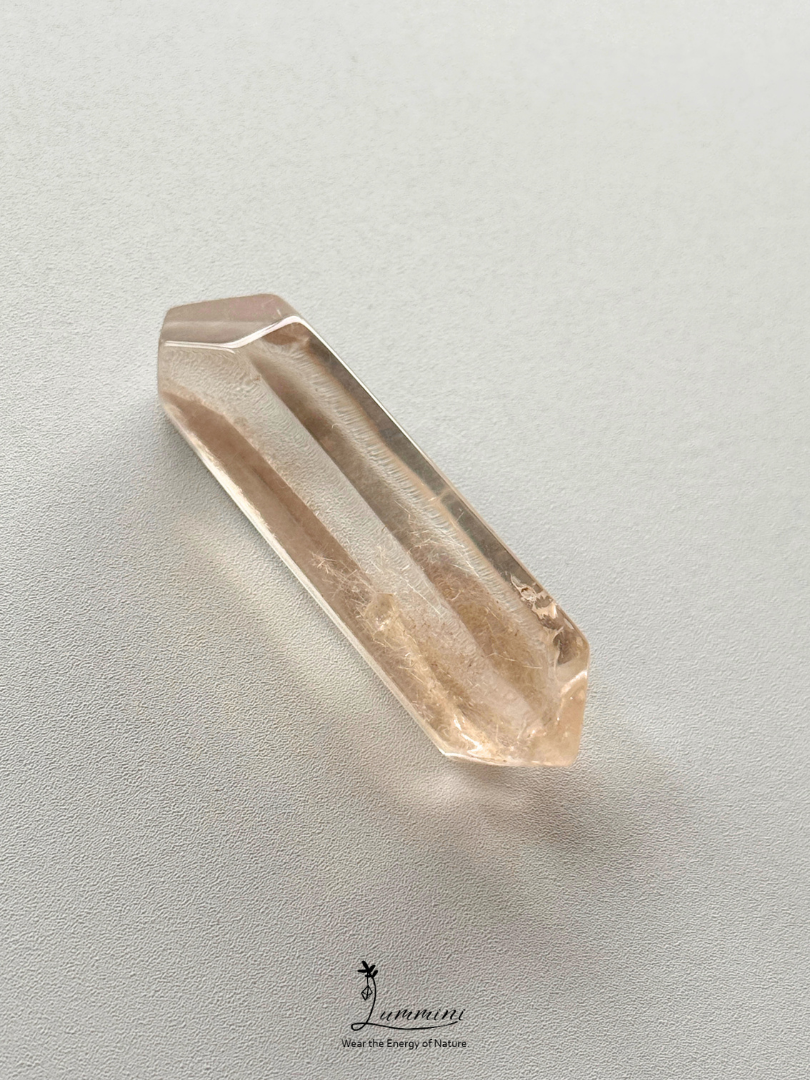Natural Double-Terminated Rabbit Hair Quartz Crystal - 18g