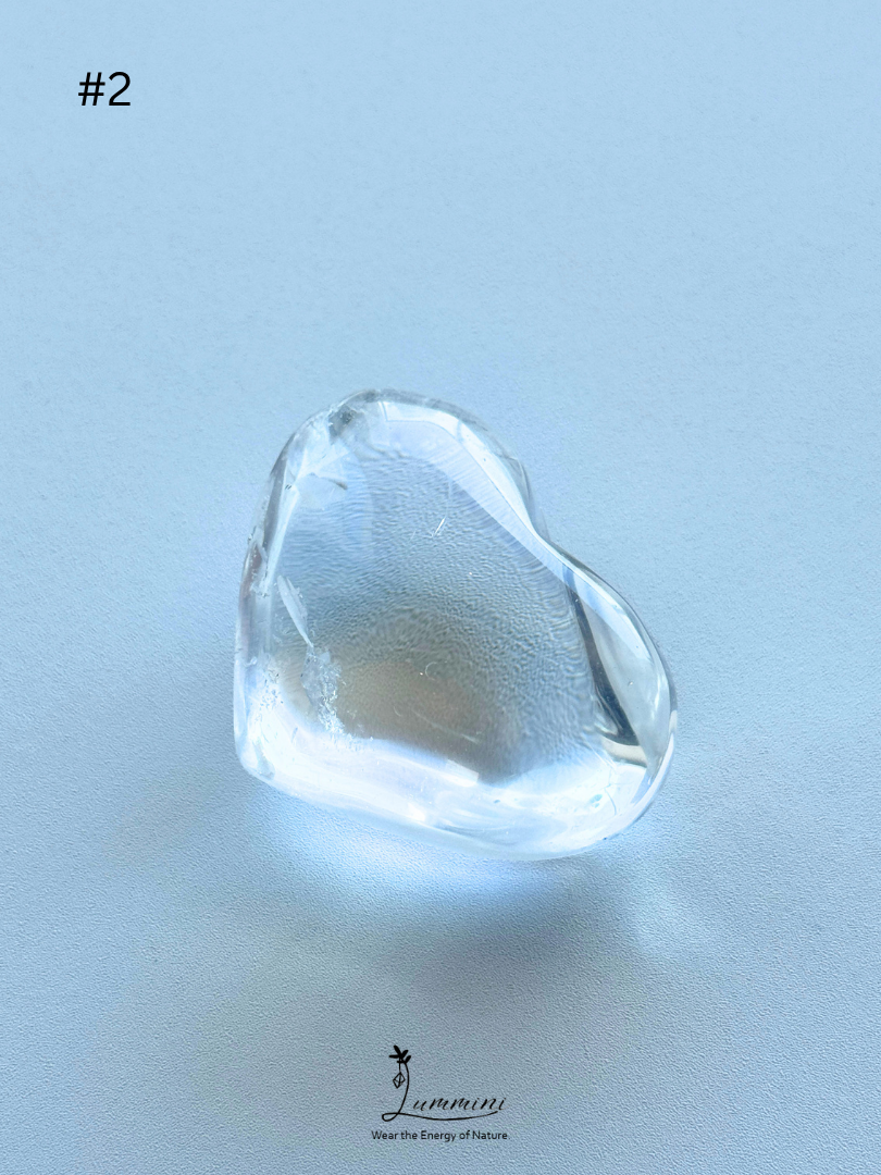 AAA Genuine Natural Clear Quartz Heart Pocket Stone, 4cm plus – Choose Your Piece