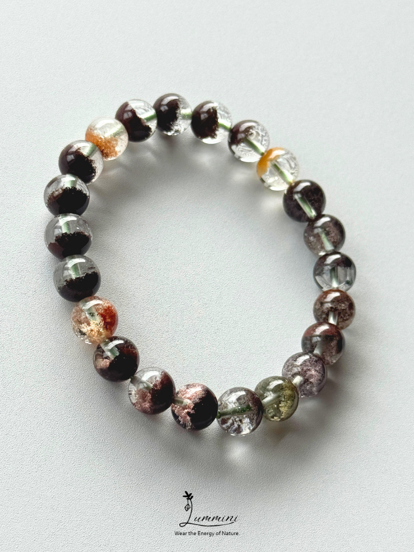 Natural Four Seasons Garden Quartz / Phantom Quartz Bracelet – 9mm