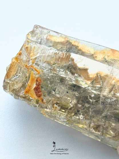 Rare & Special - Natural Himalayan Clear Quartz with Green Mica & Akashic Growth Lines – 120g, 87mm