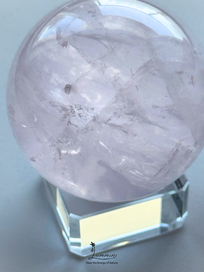 Natural Soft Pink Crystal Rose Quartz Sphere – 53.5mm