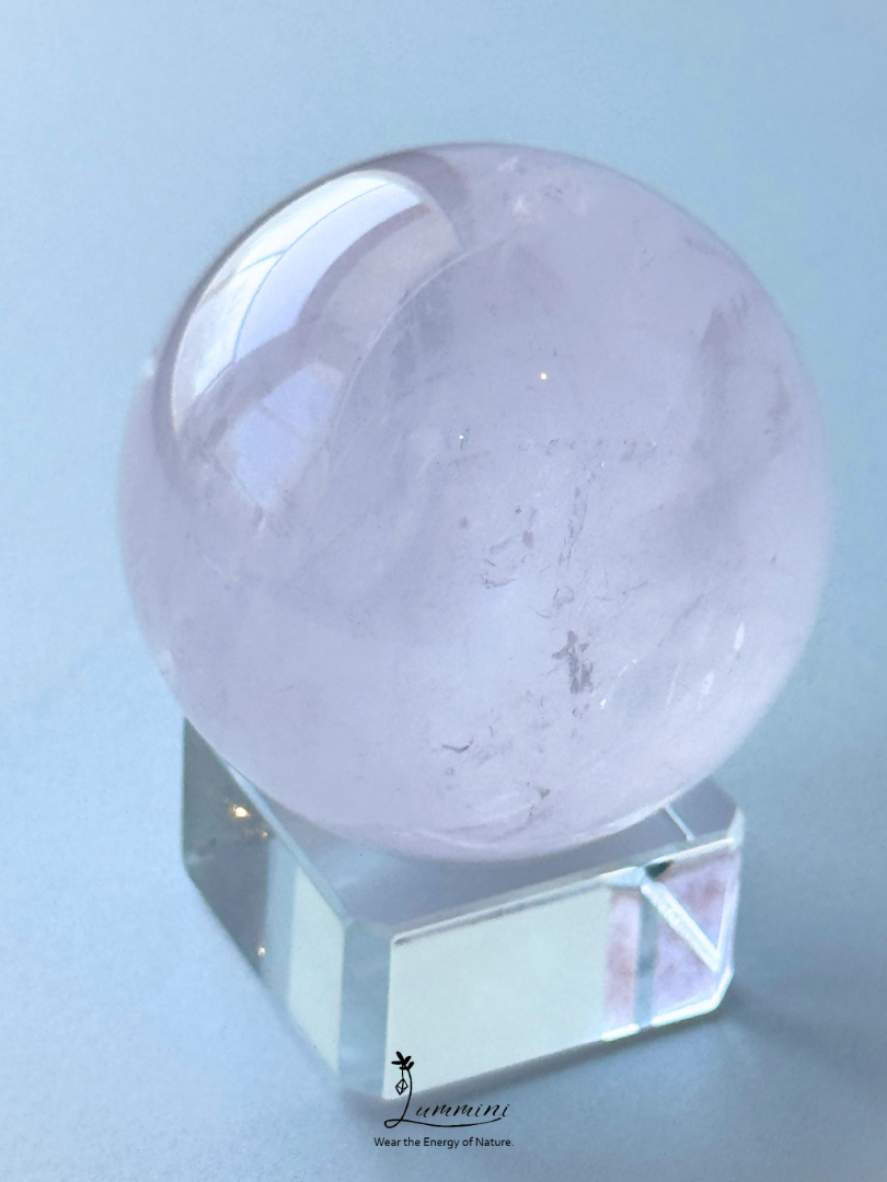 Natural Soft Pink Crystal Rose Quartz Sphere – 53.5mm