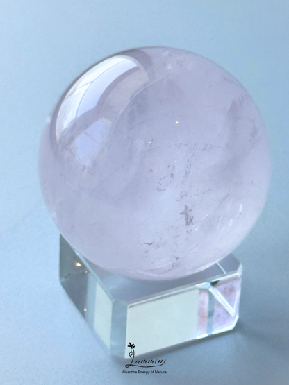 Natural Soft Pink Crystal Rose Quartz Sphere – 53.5mm