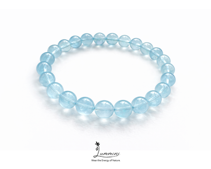 Aquamarine Bracelet · Ocean Calm & Clarity · 7.5mm /  8mm