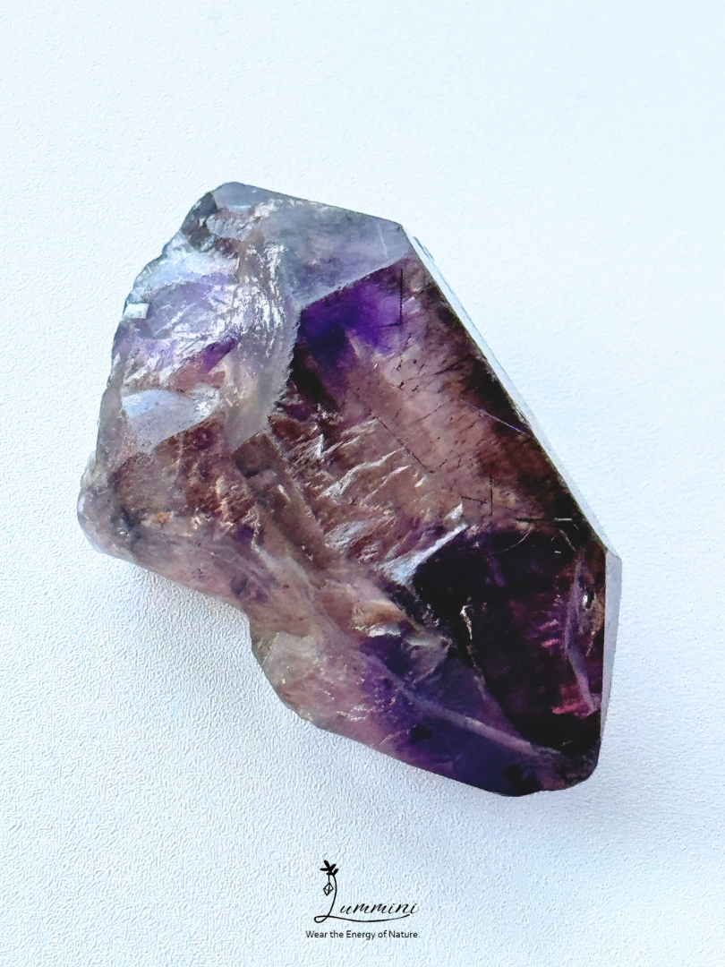 Rare!! Natural Zimbabwe Super Seven Double Terminated Raw Crystal with Skeletal & Circuit Board Formation – 27g, 45.5mm