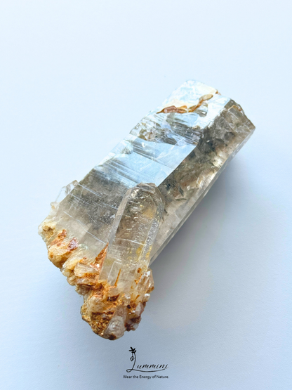 Rare & Special - Natural Himalayan Clear Quartz with Green Mica & Akashic Growth Lines – 120g, 87mm