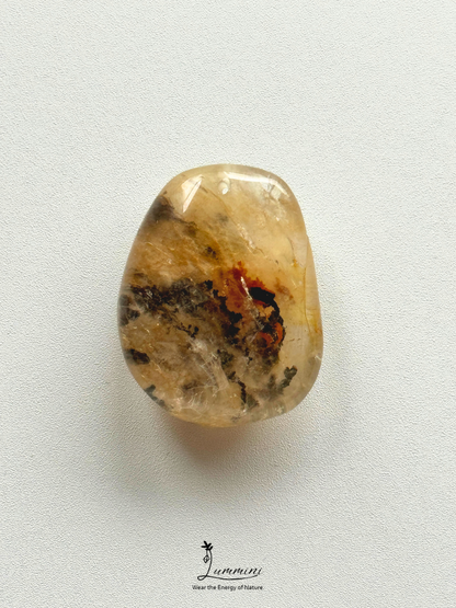 Natural Dendritic Garden Quartz Pendant – Tree-Like Inclusions – 30.5mm
