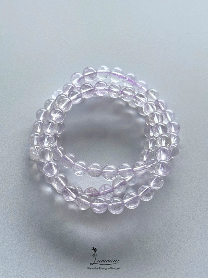 Natural Purple Azeztulite Bracelet Value Pack – 7–7.5mm – Set of 3
