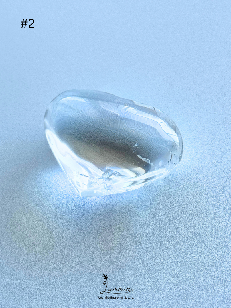 AAA Genuine Natural Clear Quartz Heart Pocket Stone, 4cm plus – Choose Your Piece