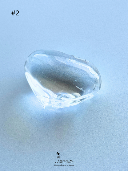 AAA Genuine Natural Clear Quartz Heart Pocket Stone, 4cm plus – Choose Your Piece