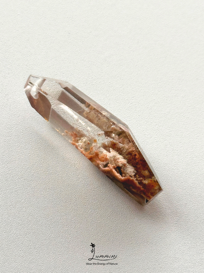 Natural Garden Quartz Point Pendant with Scenic Mineral Inclusions – One of a Kind