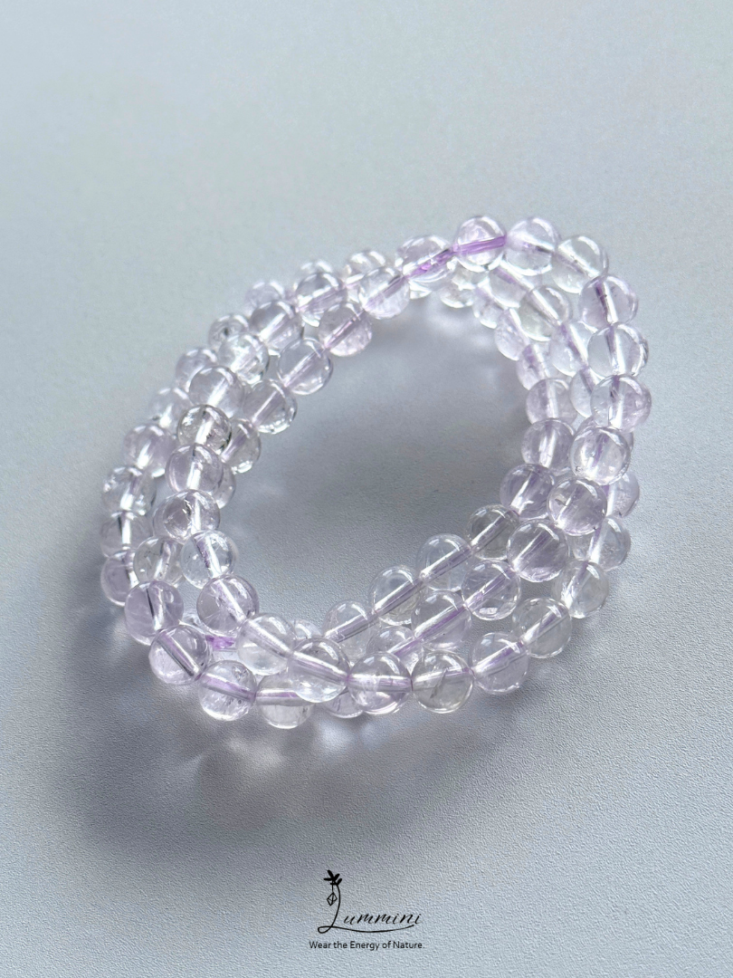 Natural Purple Azeztulite Bracelet Value Pack – 7–7.5mm – Set of 3