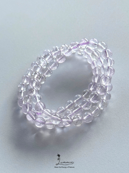 Natural Purple Azeztulite Bracelet Value Pack – 7–7.5mm – Set of 3