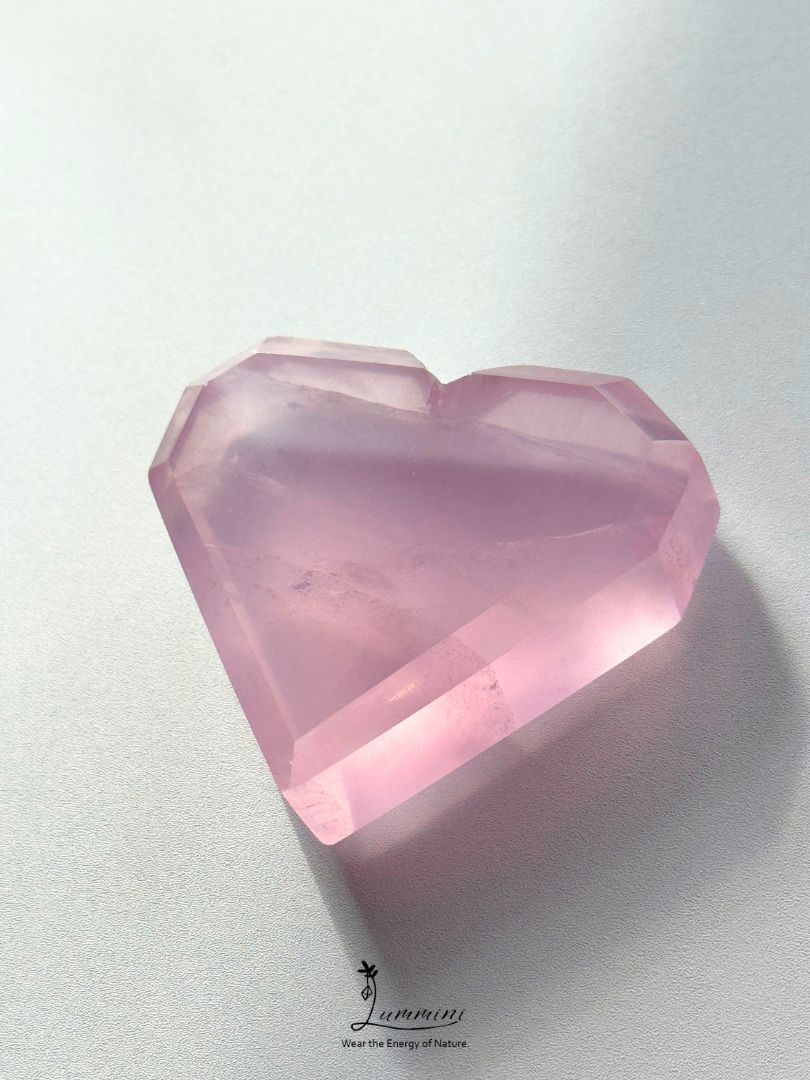 Natural Madagascar Rose Quartz Heart – Rich Pink – 50g, 48mm