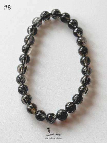Natural Tourmalinated Quartz Bracelet