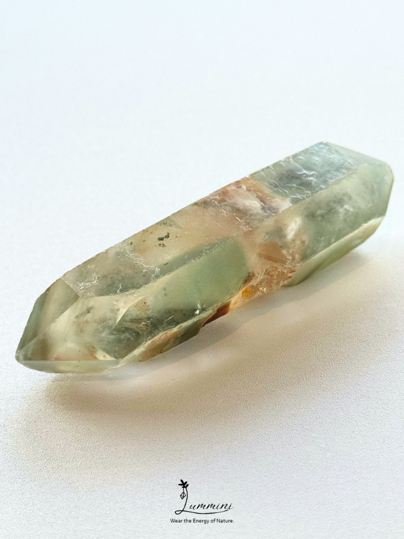 Natural Double-Terminated Garden Quartz Point with Akashic Lines & Record Keeper Features