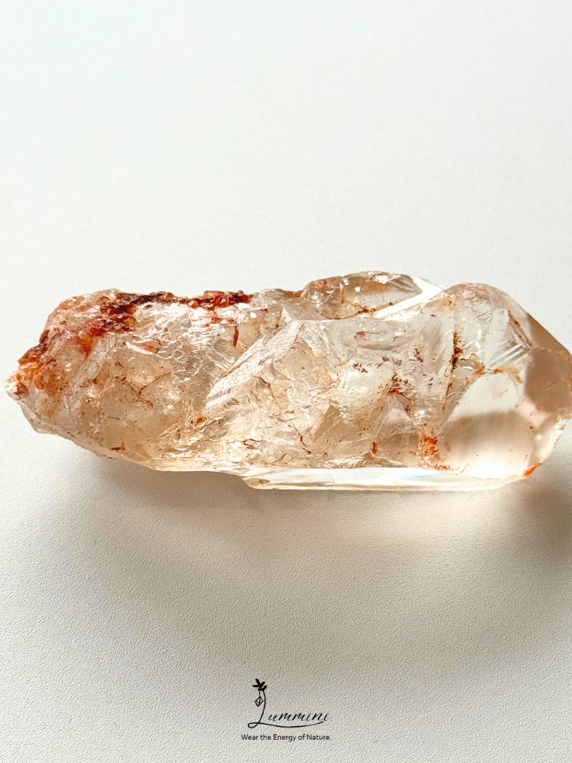 Natural Namibian High-Clarity Quartz Specimen with Growth Striations – 57g, 67mm