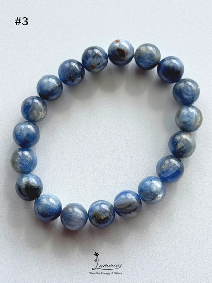 Natural Blue Kyanite in Quartz Bracelet – One of a Kind, Choose Your Piece