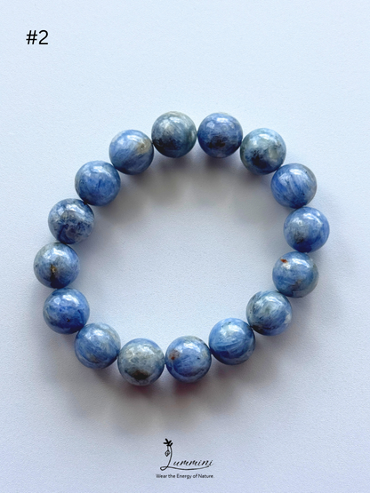 Natural Blue Kyanite in Quartz Bracelet – One of a Kind, Choose Your Piece