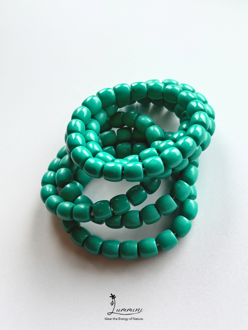 Natural Green Magnesite Barrel Bead Bracelet – 10 × 9.5mm – Random Selection