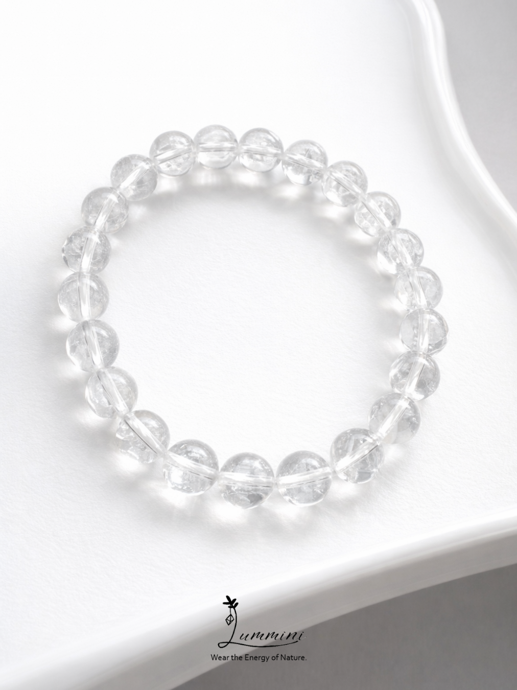 White Azeztulite · Pure Clarity & High Energy · 8mm
