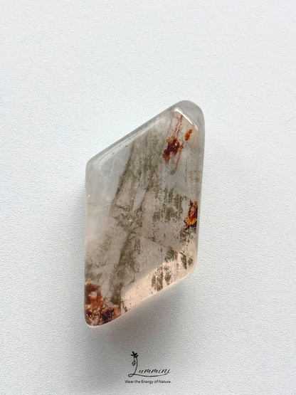 Natural Inclusion Quartz Pocket Stone with Copper Mineral Inclusions – 16g, One of a Kind