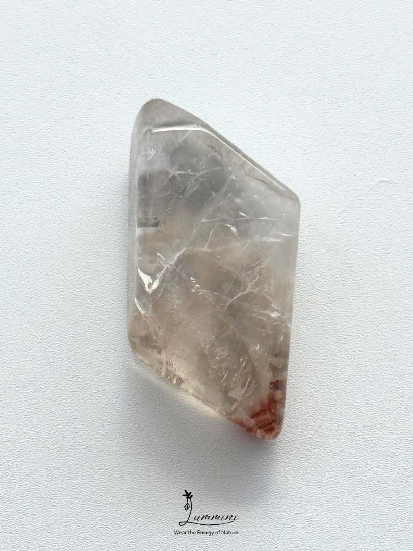 Natural Inclusion Quartz Pocket Stone with Copper Mineral Inclusions – 16g, One of a Kind
