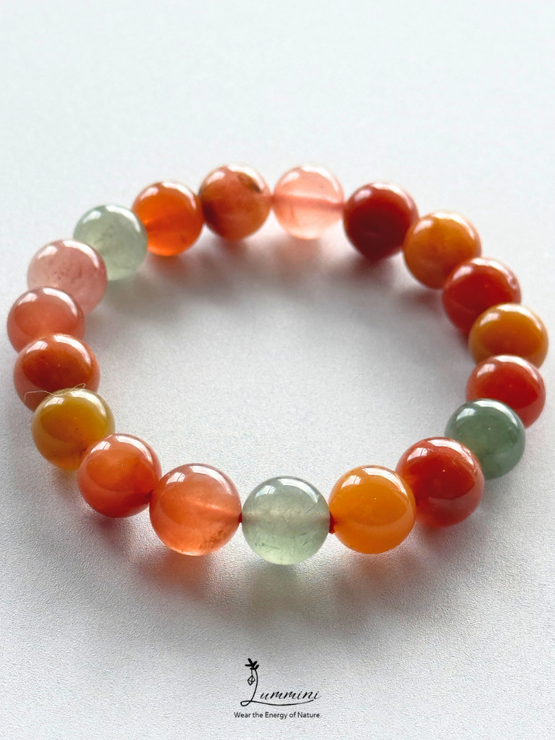 Natural Multicolour Rabbit Hair Quartz Bracelet - One of a Kind– 10mm