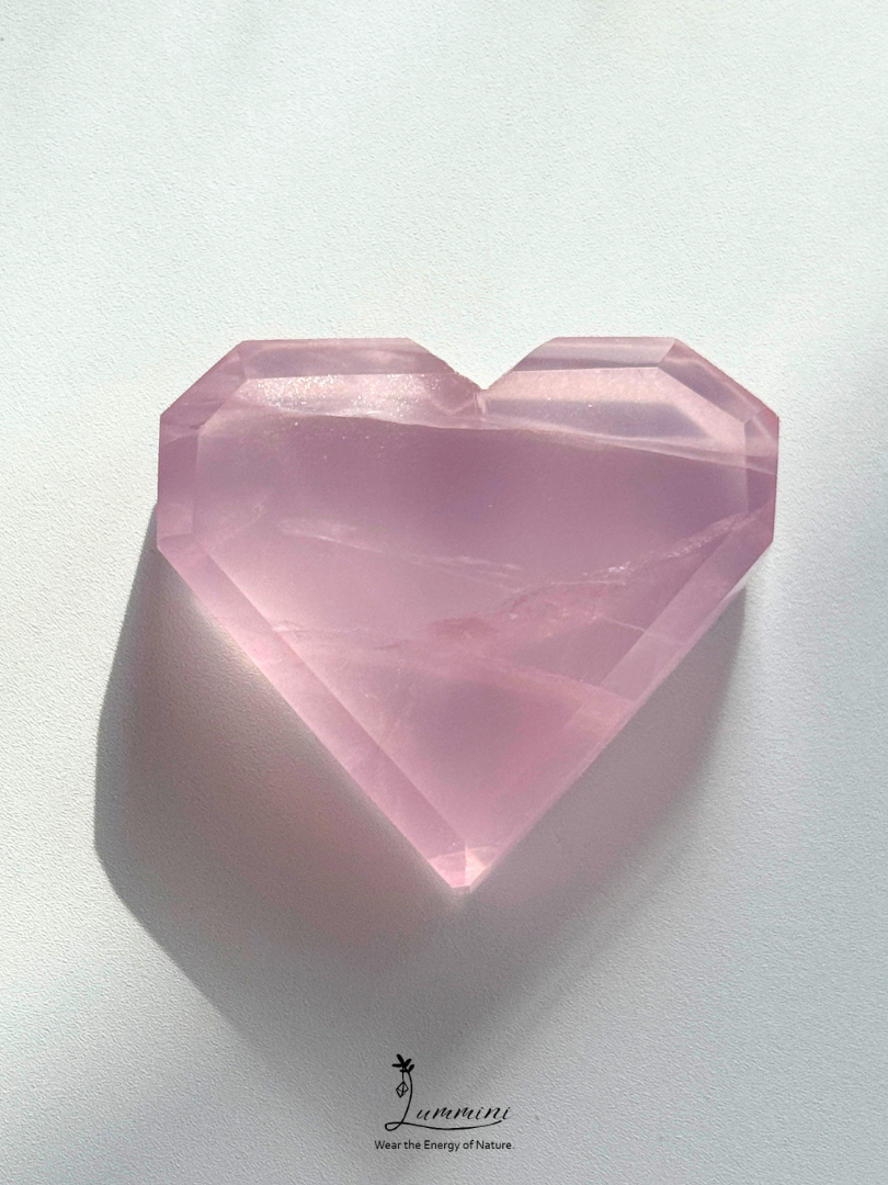 Natural Madagascar Rose Quartz Heart – Rich Pink – 50g, 48mm