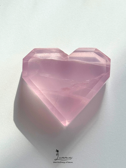 Natural Madagascar Rose Quartz Heart – Rich Pink – 50g, 48mm