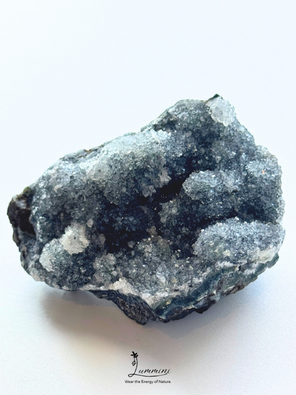 Natural Sparkling Druzy Quartz Cluster on Dark Matrix – Mineral Specimen, 75mm