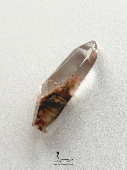 Natural Garden Quartz Point Pendant with Scenic Mineral Inclusions – One of a Kind