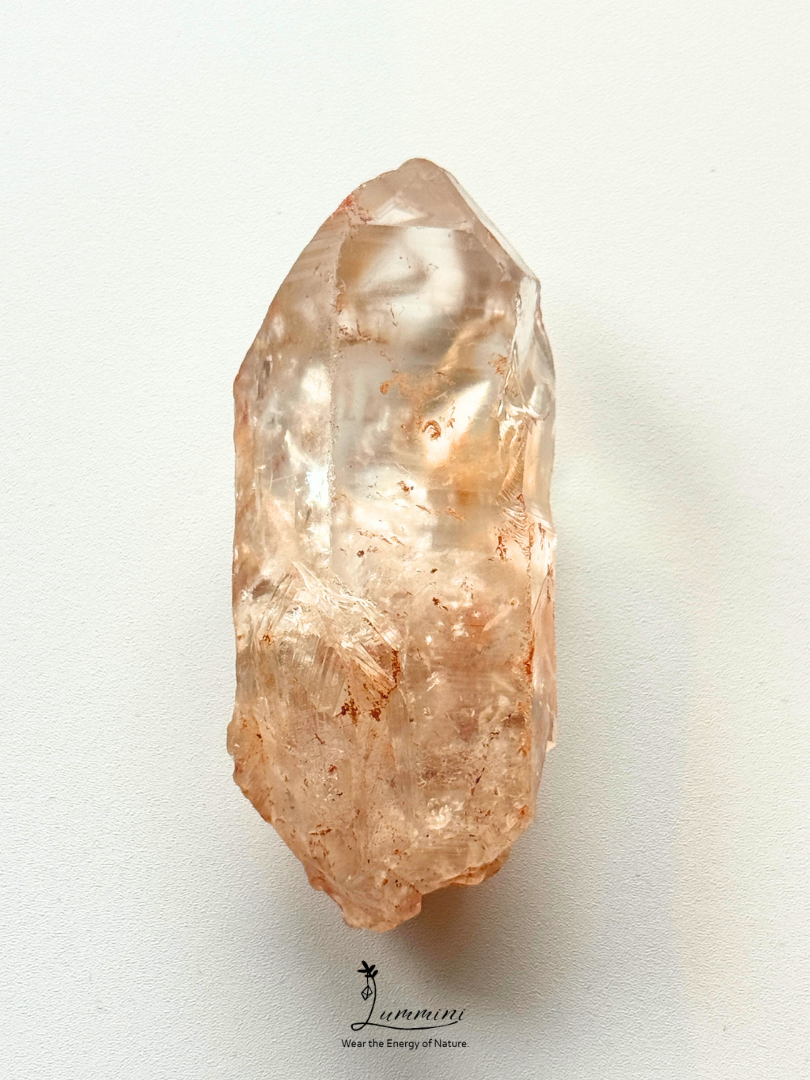 Natural Namibian High-Clarity Quartz Specimen with Growth Striations – 57g, 67mm