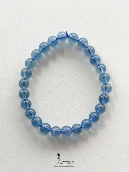 Natural Blue Fluorite Bracelet – 6mm - One of a Kind