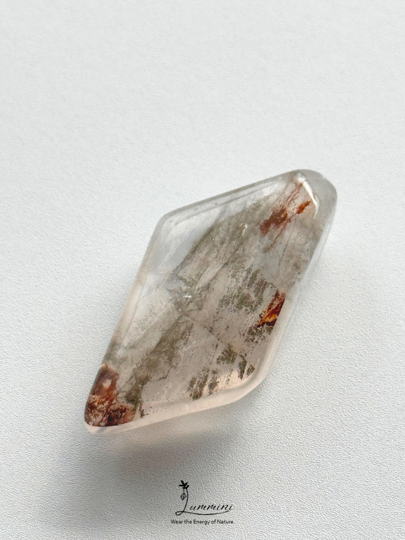 Natural Inclusion Quartz Pocket Stone with Copper Mineral Inclusions – 16g, One of a Kind