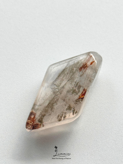 Natural Inclusion Quartz Pocket Stone with Copper Mineral Inclusions – 16g, One of a Kind