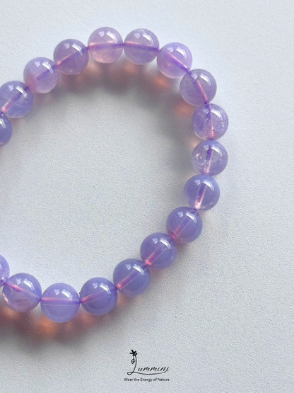 Natural Lavender Milky Amethyst Bracelet • One of a Kind – 9mm