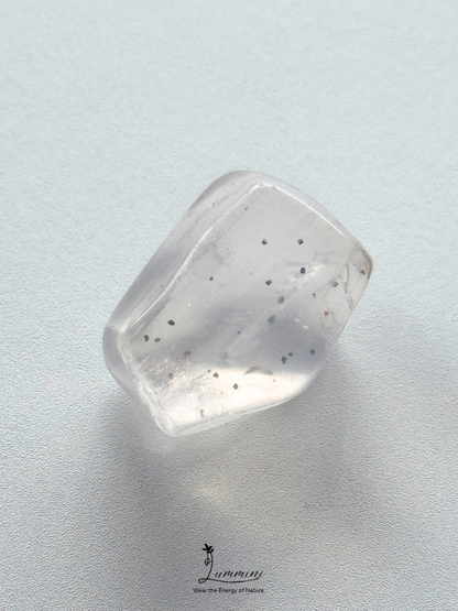 Natural Clear Inclusion Quartz Pocket Stone with Copper Mineral Inclusions – 18g, One of a Kind