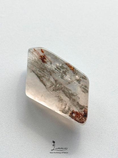 Natural Inclusion Quartz Pocket Stone with Copper Mineral Inclusions – 16g, One of a Kind