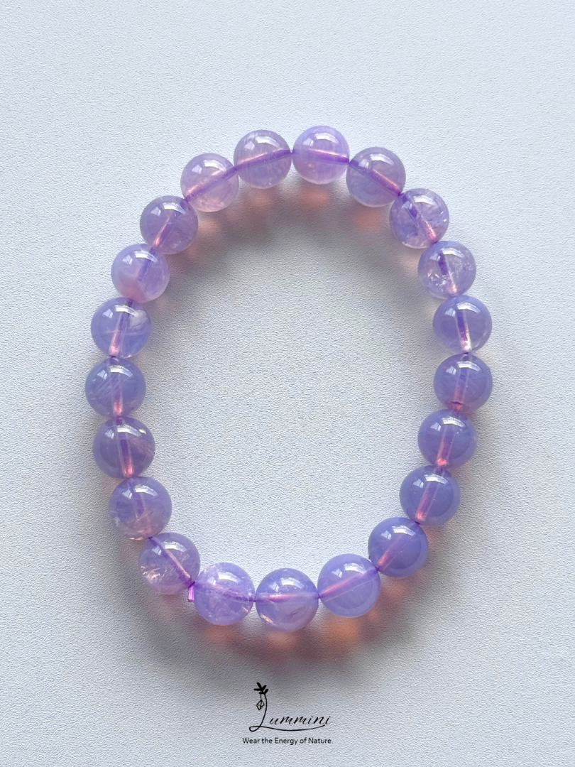 Natural Lavender Milky Amethyst Bracelet • One of a Kind – 9mm