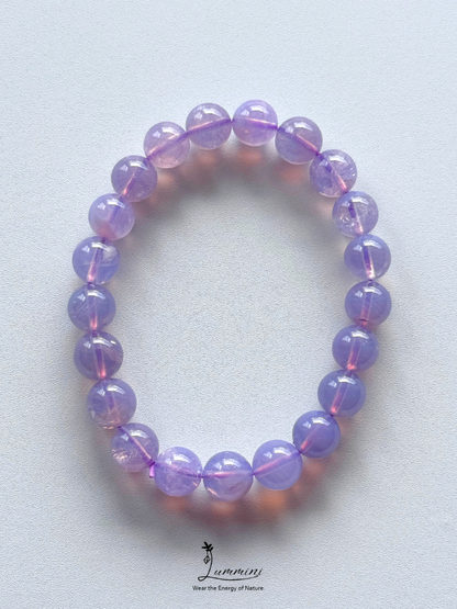 Natural Lavender Milky Amethyst Bracelet • One of a Kind – 9mm
