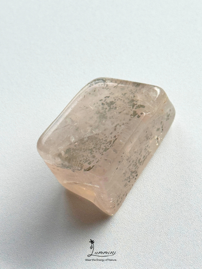 Natural Inclusion Quartz Pocket Stone with Copper Mineral Inclusions - 32g
