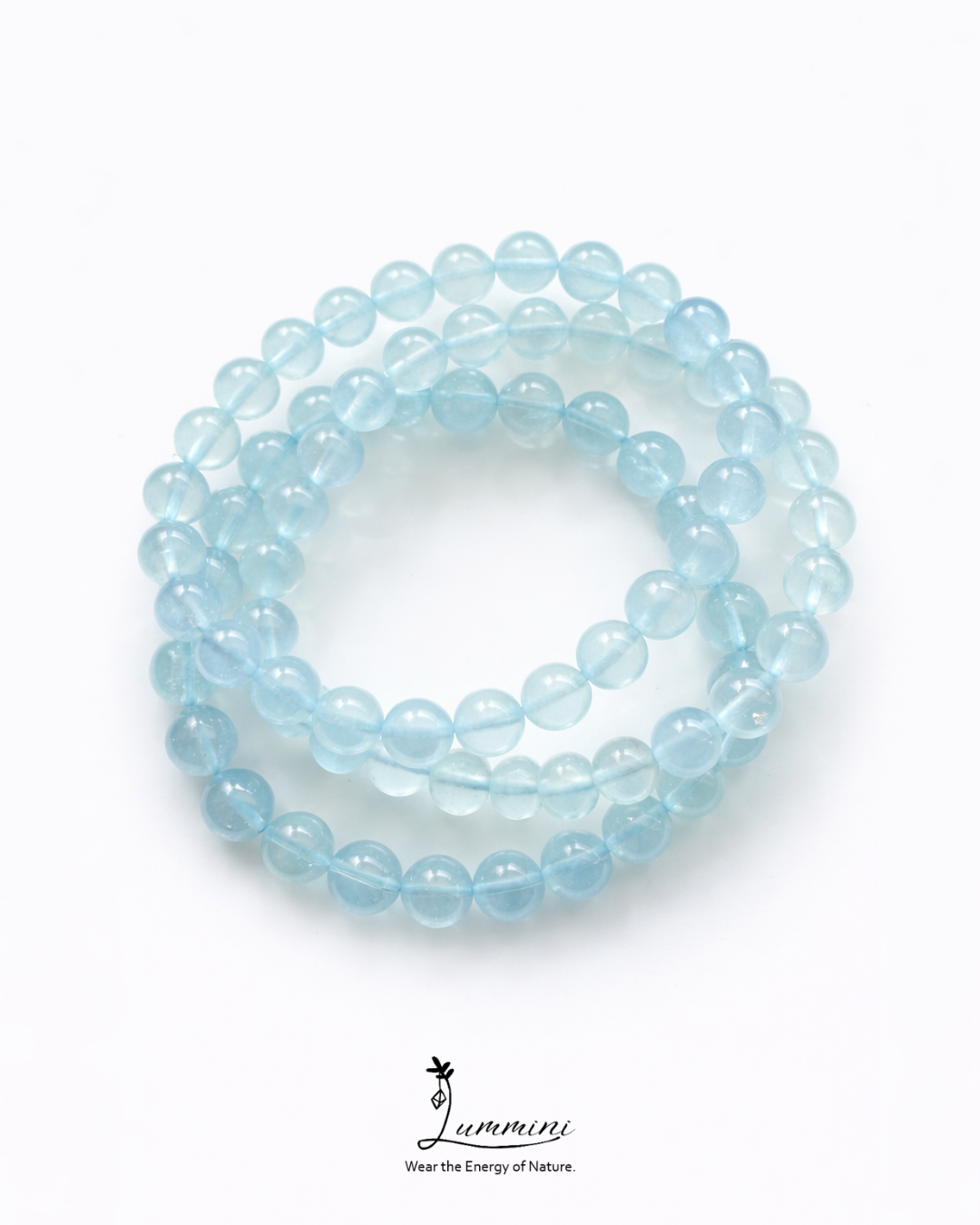 Aquamarine Bracelet · Ocean Calm & Clarity · 7.5mm /  8mm