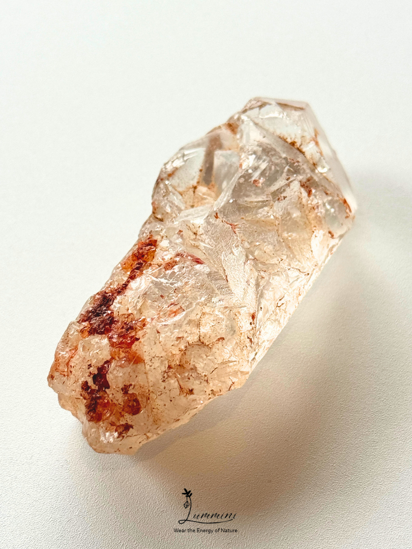 Natural Namibian High-Clarity Quartz Specimen with Growth Striations – 57g, 67mm