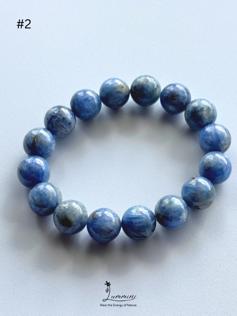 Natural Blue Kyanite in Quartz Bracelet – One of a Kind, Choose Your Piece