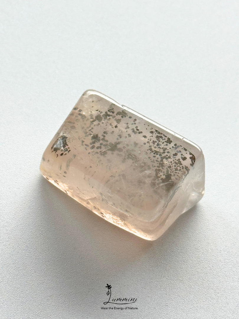 Natural Inclusion Quartz Pocket Stone with Copper Mineral Inclusions - 32g