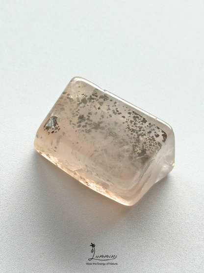 Natural Inclusion Quartz Pocket Stone with Copper Mineral Inclusions - 32g