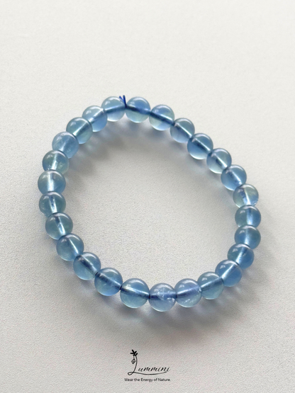Natural Blue Fluorite Bracelet – 6mm - One of a Kind
