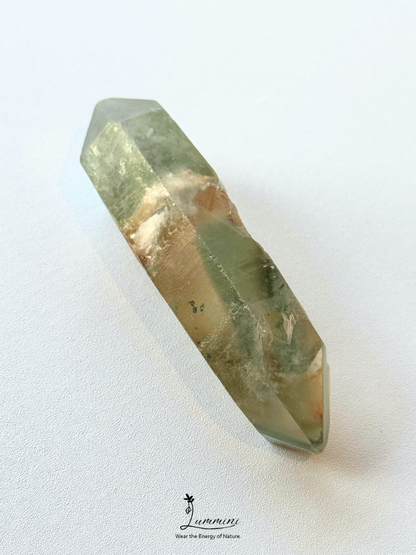 Natural Double-Terminated Garden Quartz Point with Akashic Lines & Record Keeper Features