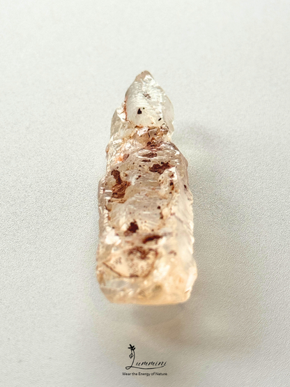 Natural Namibian High-Clarity Quartz Specimen with Growth Striations – 17g, 16 × 64.5 × 11.5 mm